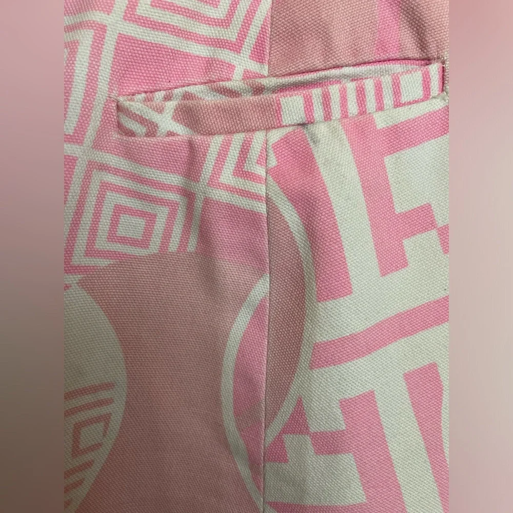 VTG Pink Floral Geometric A-Line Mini Skirt Gordon of Philadelphia - Picture 5 of 10